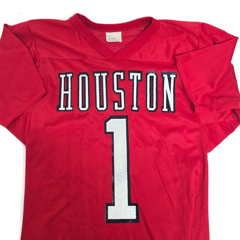 Vintage Speedline Houston Jersey Red Mesh Number 1 Mens Small Sportswear